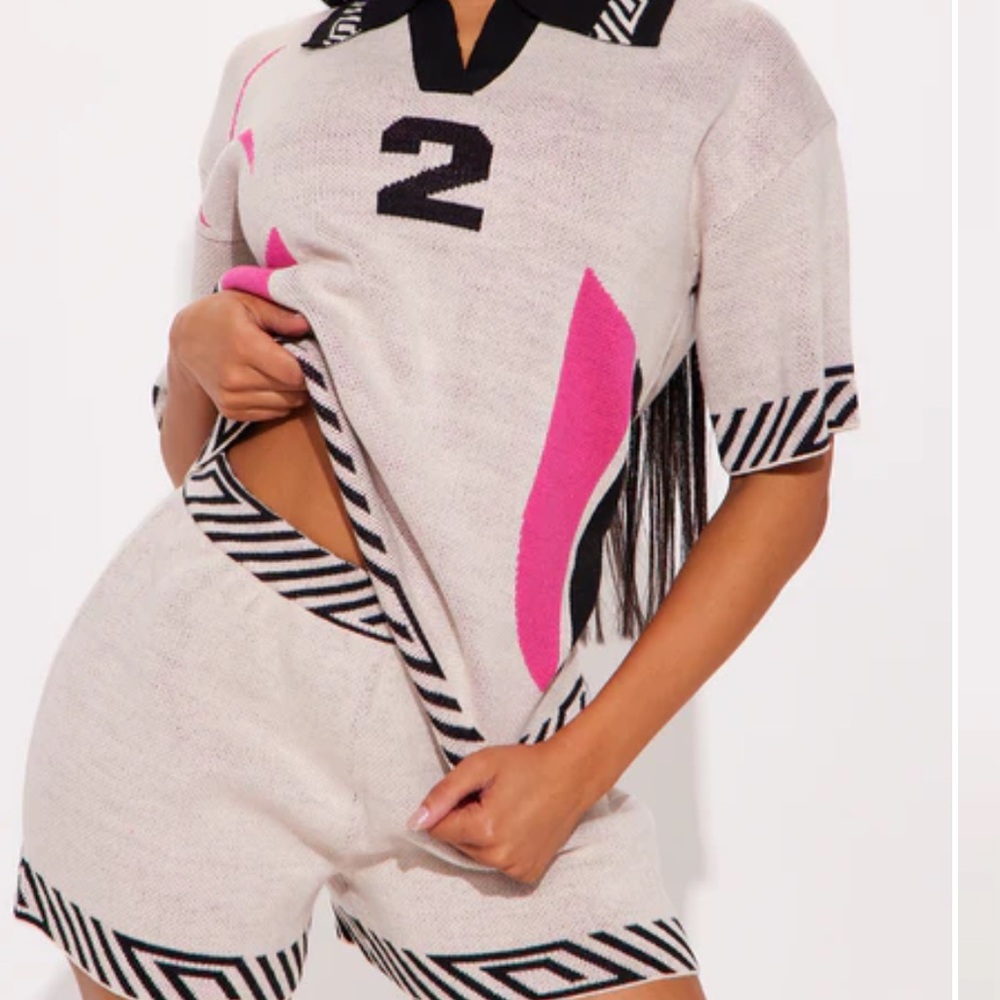 Nina Sweater Polo Short Set